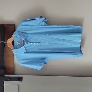 J Crew Blue Ribbed Polo